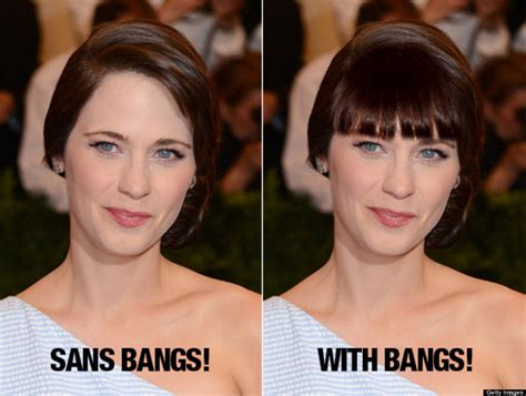 zoe d chanel glasses and no glasses|Zooey Deschanel Proves She’s Totally Unrecognizable Sans Bangs.